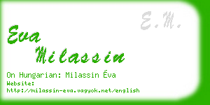eva milassin business card